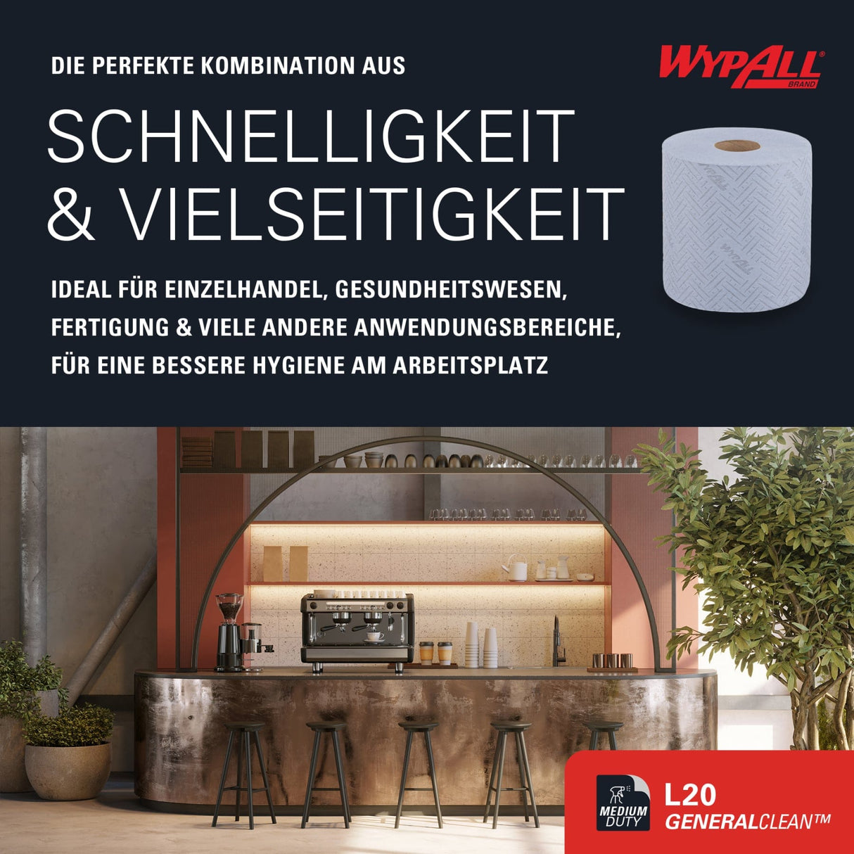 WypAll® L20 Wischtücher, 2-lagig, blau
