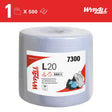 WypAll® L20 Wischtücher - Großrolle, blau 1 Paket = 1 Rolle à 500 Tücher, Maße (L x B): 38 x 23,5 cm