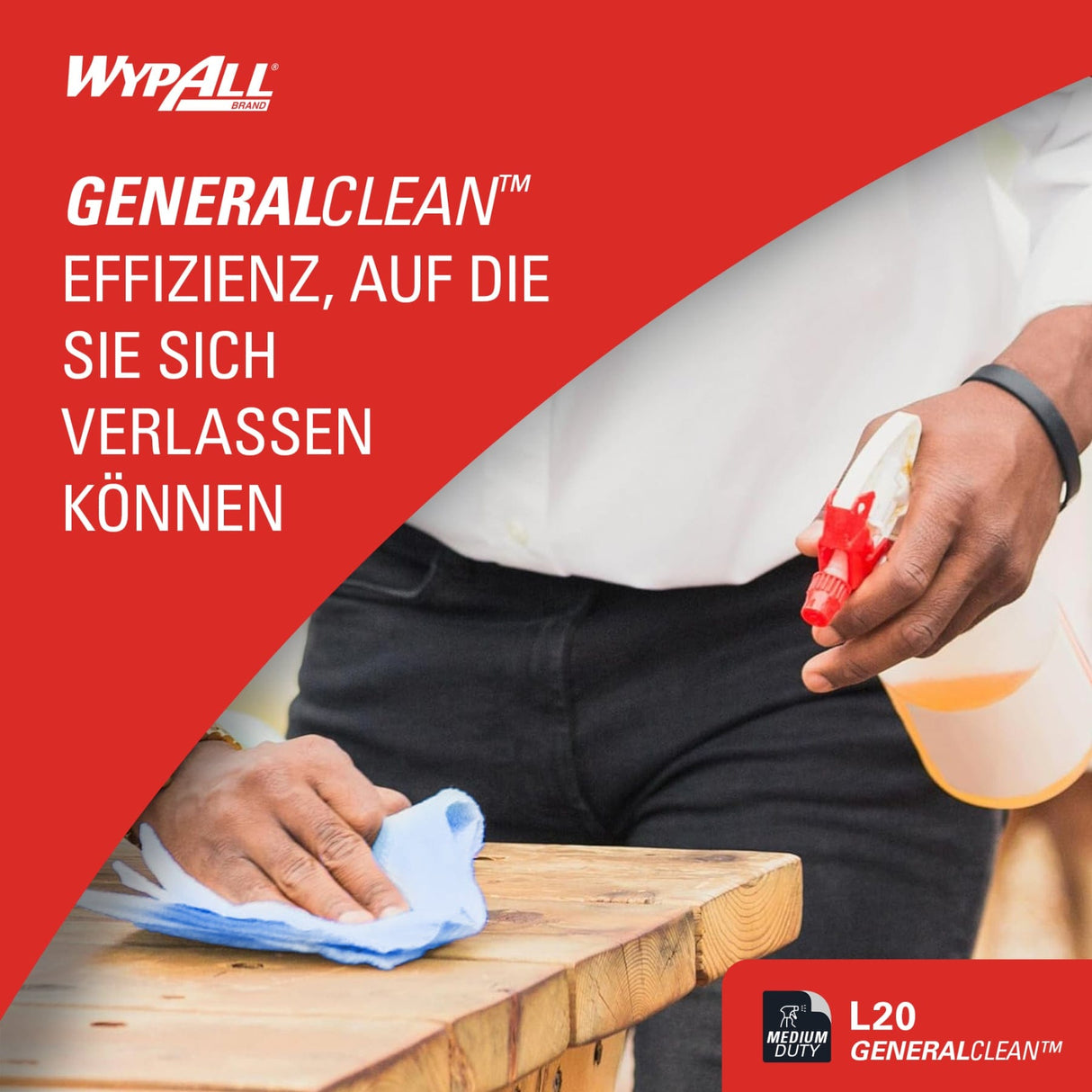 WypAll® L20 Wischtücher - Großrolle, blau