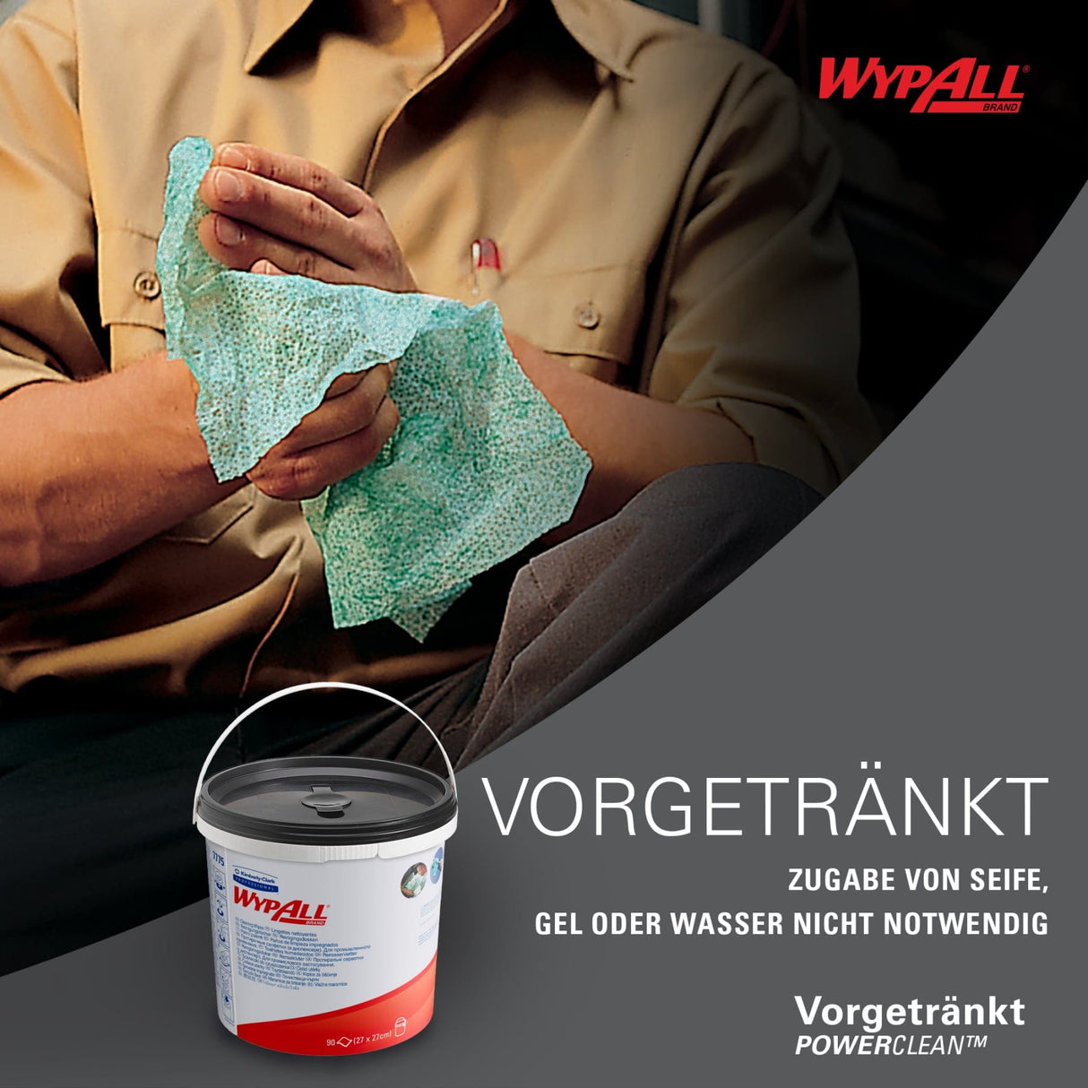 WYPALL* Reinigungstücher im Spendereimer