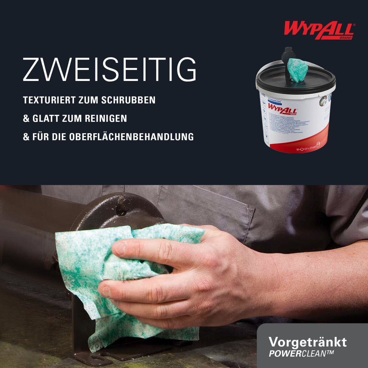 WYPALL* Reinigungstücher im Spendereimer
