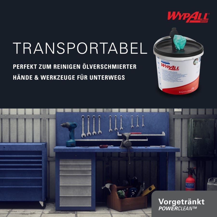 WYPALL* Reinigungstücher im Spendereimer