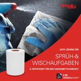 WYPALL® Reinigungstücher L10, mit Zentralentnahme, weiß