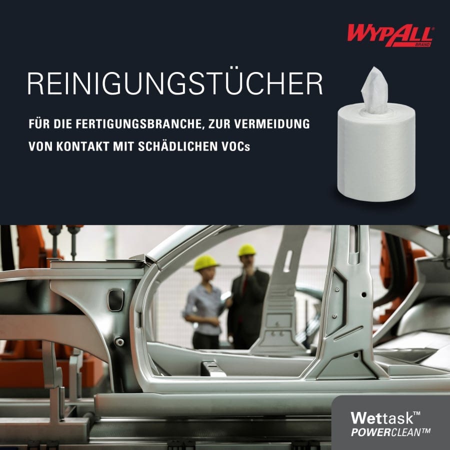 WypAll® Reinigungstücher Wettask, weiß, perforiert