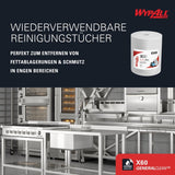 WypAll® X60 Reinigungstücher, 1-lagig, weiß