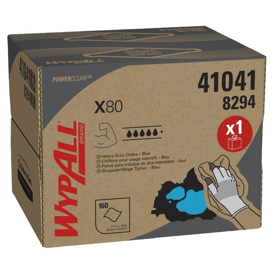 WYPALL* X80 Brag Box Wischtücher, blau