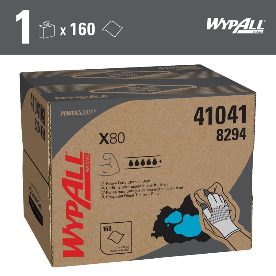 WYPALL* X80 Brag Box Wischtücher, blau