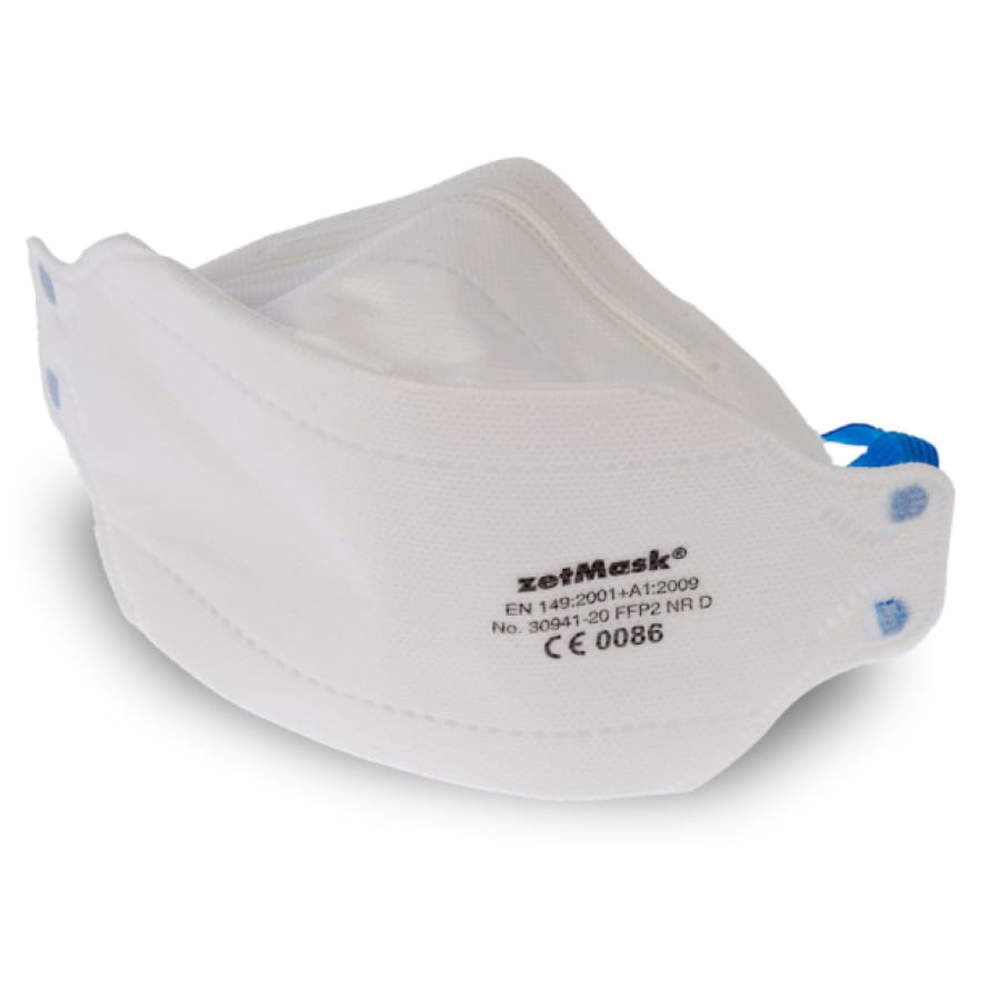 zetMask FFP2 NR D Feinstaubfiltermaske ohne Ventil, dreiteilig, Karton à 240 Stück