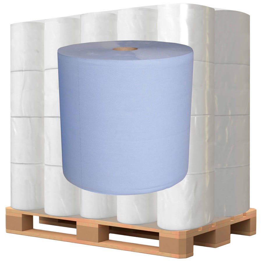 zetPutz Multiclean Putztuchrolle, blau 3-lagig, 1 Palette = 30 Rollen