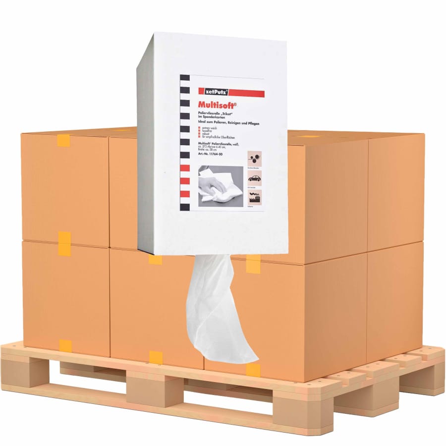 zetPutz Multisoft Poliertuchrolle, 4-lagig, weiß ½ Palette = 30 Rollen (11764)