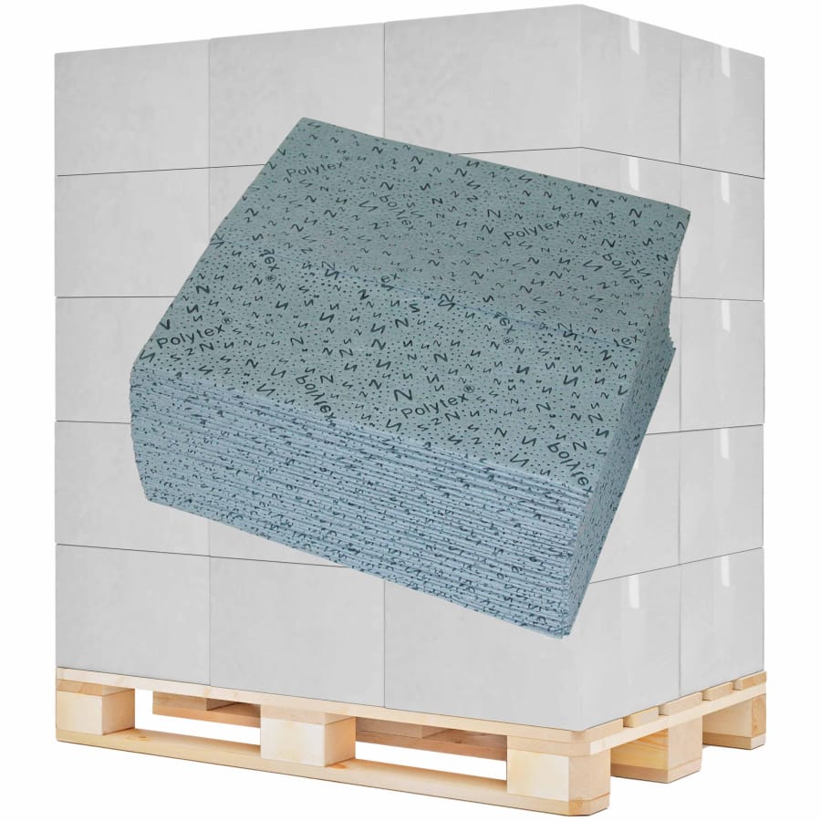 zetPutz Polytex Nasswischtücher, 40 x 42 cm blau, ½ Palette = 7.560 Tücher