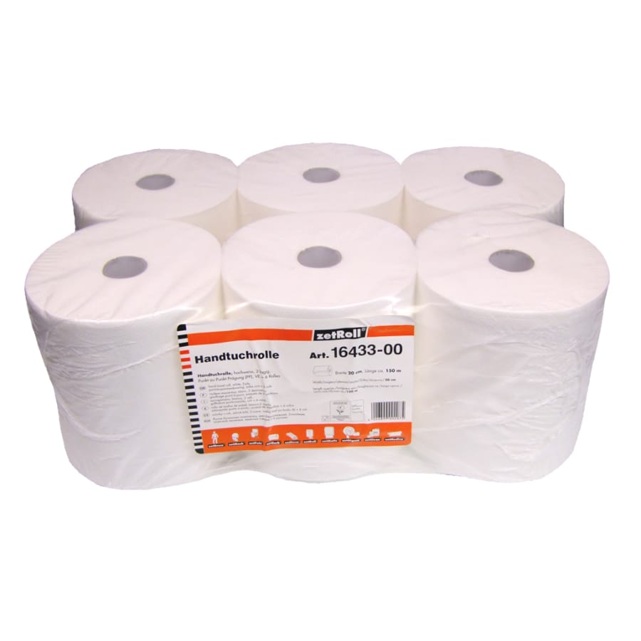 zetRoll Handtuchrolle 2-lagig, 6 Rollen à 150 m