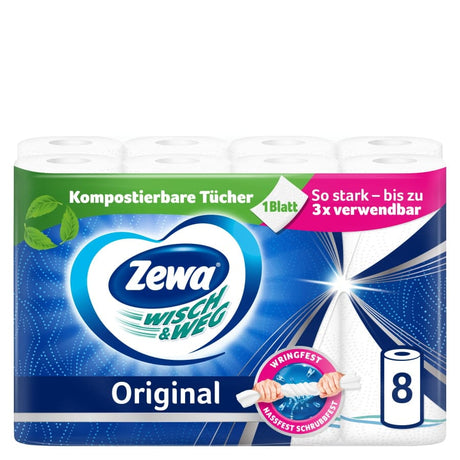 Zewa Küchenrolle Wisch&Weg Original, wringfest 1 Packung = 8 Rollen