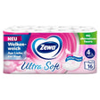 Zewa Ultra Soft Toilettenpapier, 4-lagig mit Strohanteil 1 Packung = 16 Rollen à 150 Blatt
