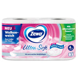 Zewa Ultra Soft Toilettenpapier, 4-lagig mit Strohanteil 1 Packung = 2 Rollen à 150 Blatt