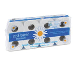 ZVG Toilettenpapier, Kleinrolle 3-lagig hochweiß Blumendekor, 72 Rollen à 250 Blatt