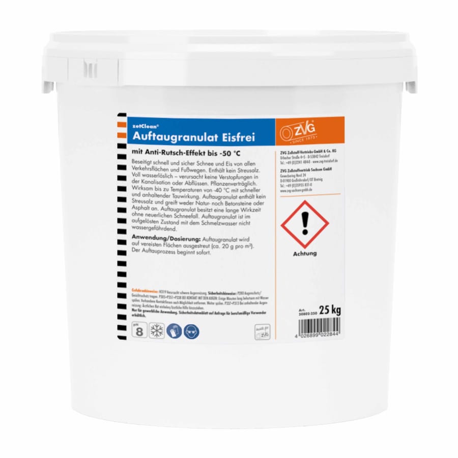 ZVG zetClean Auftaugranulat Eisfrei 25-kg-Eimer
