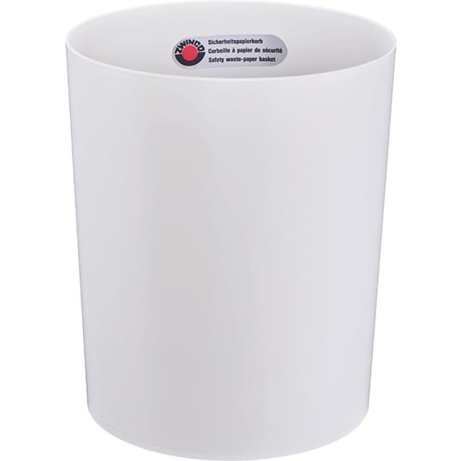 Zwingo Sicherheitspapierkorb, 13 Liter lichtgrau